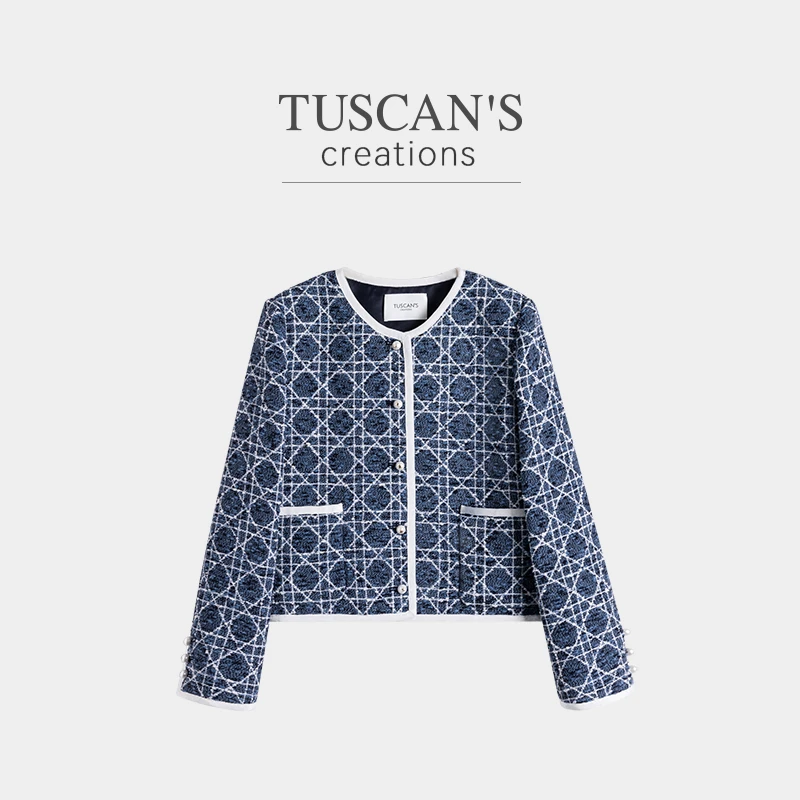 TUSCAN'S CREATIONS休闲法式千金风短外套女士女装秋季气质小香风