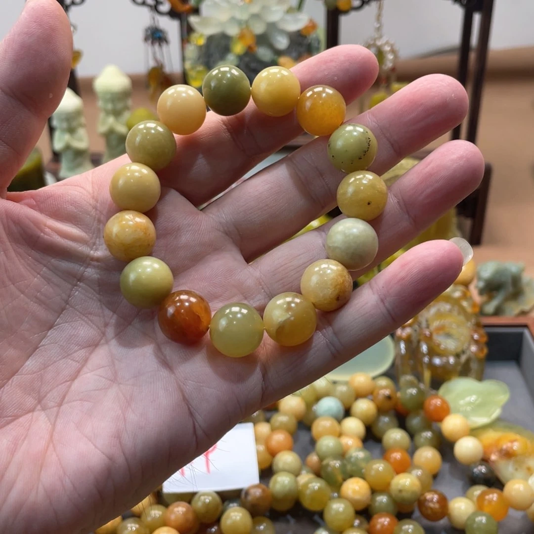 未镶嵌蛇纹石玉手链