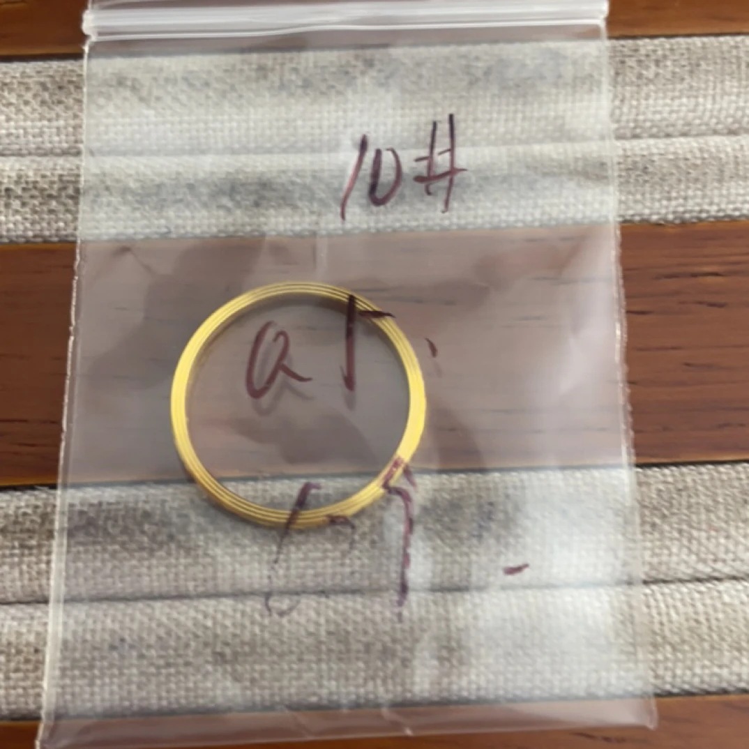 克重0.5 10号 碎冰冰戒指 足金999