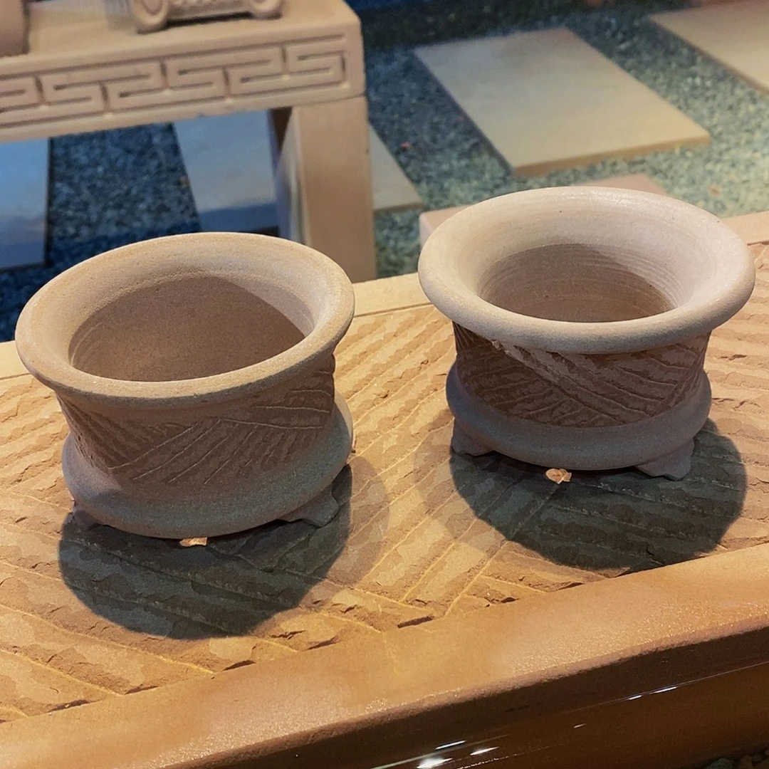 红陶石头花盆天然石材