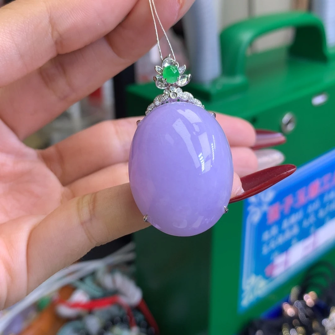 翡翠颈饰18K金镶嵌龙*嘉天然