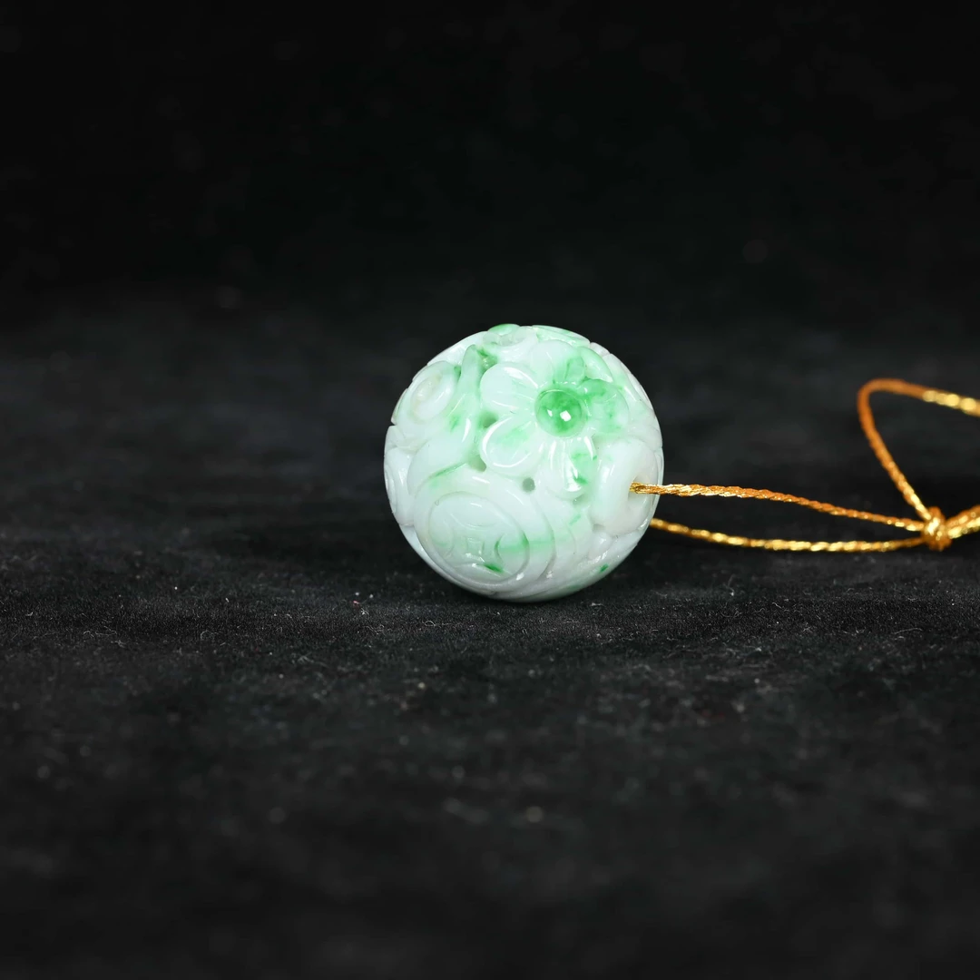 清代翡翠宝相花单珠/XG.022833/集萃斋