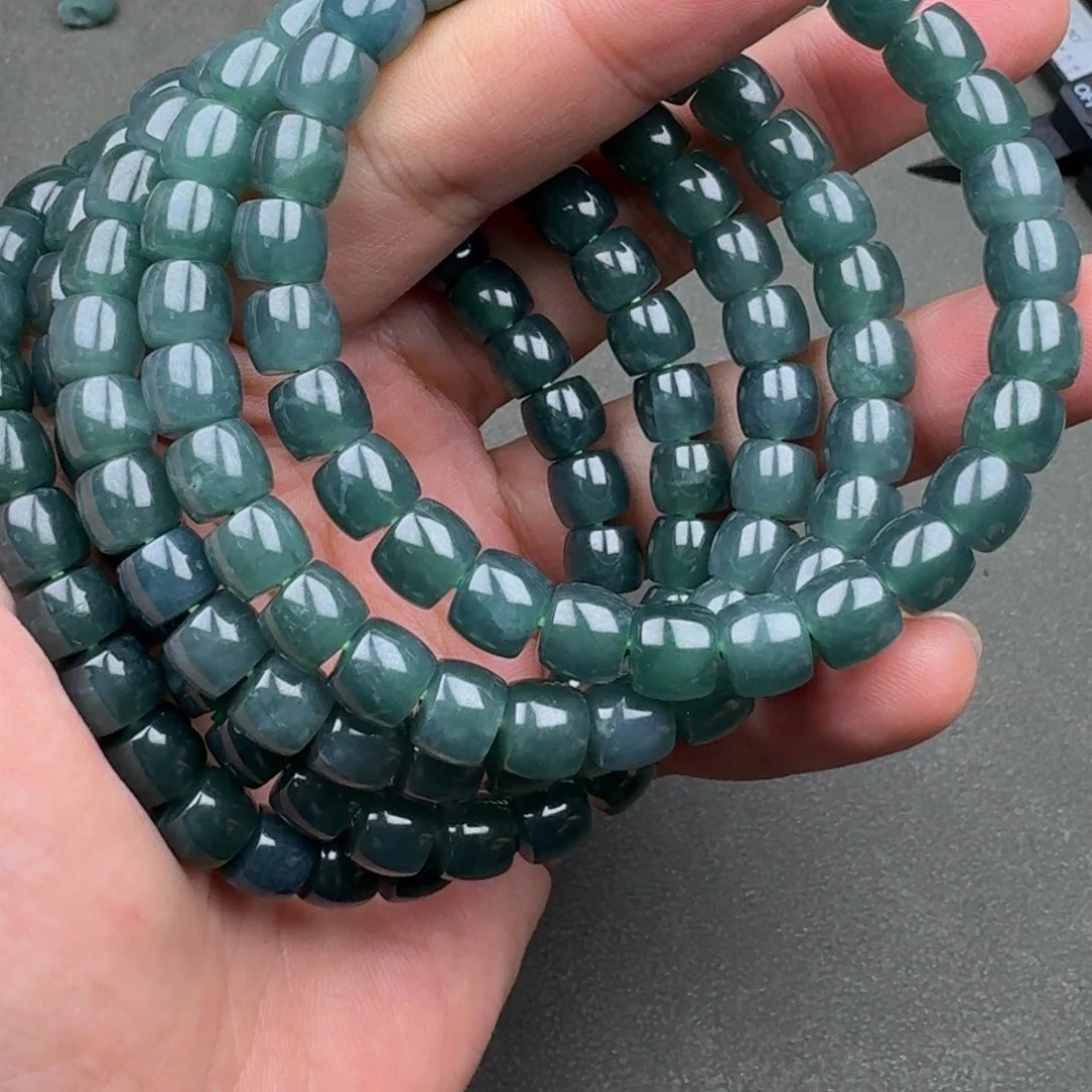 翡翠未镶嵌挂件翡翠直切一条随机发8mm