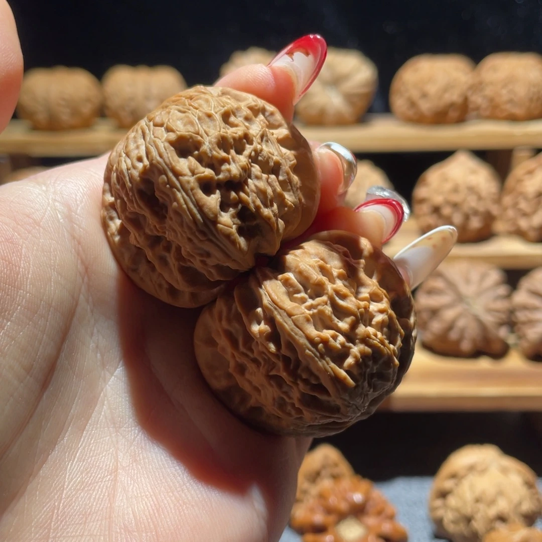 吊坠文玩核桃白狮子38