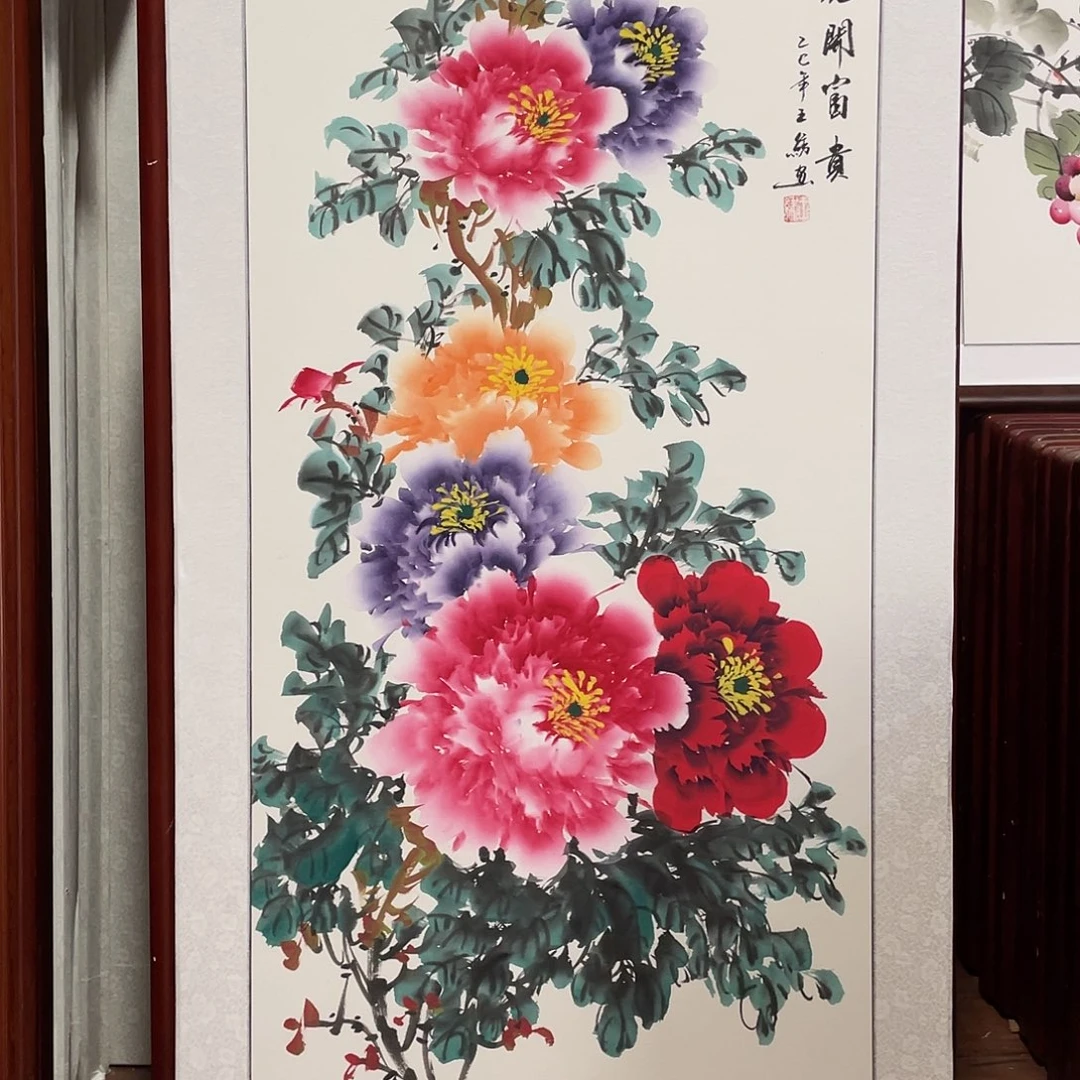 国画带框尺寸63*123厘米