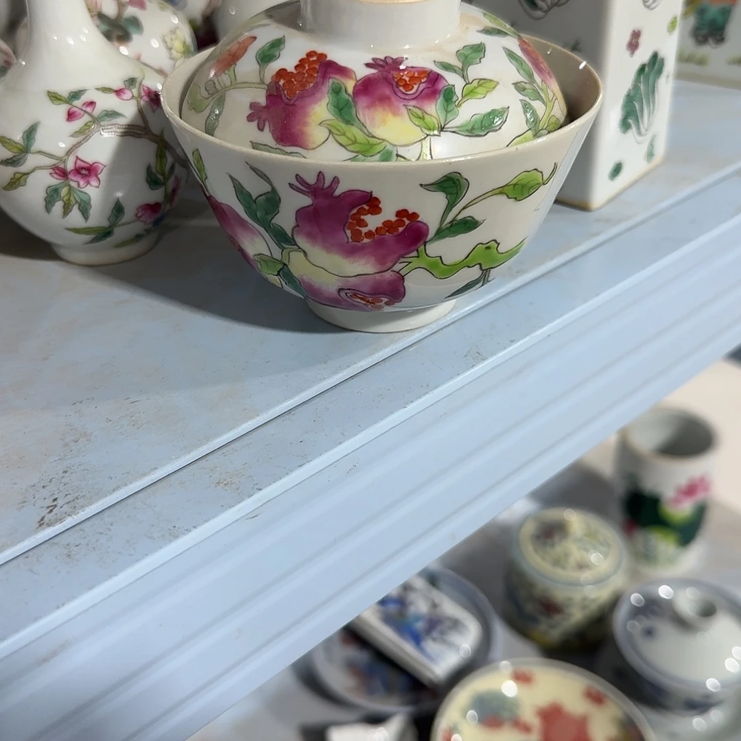 瓷片摆件手绘瓷器处理