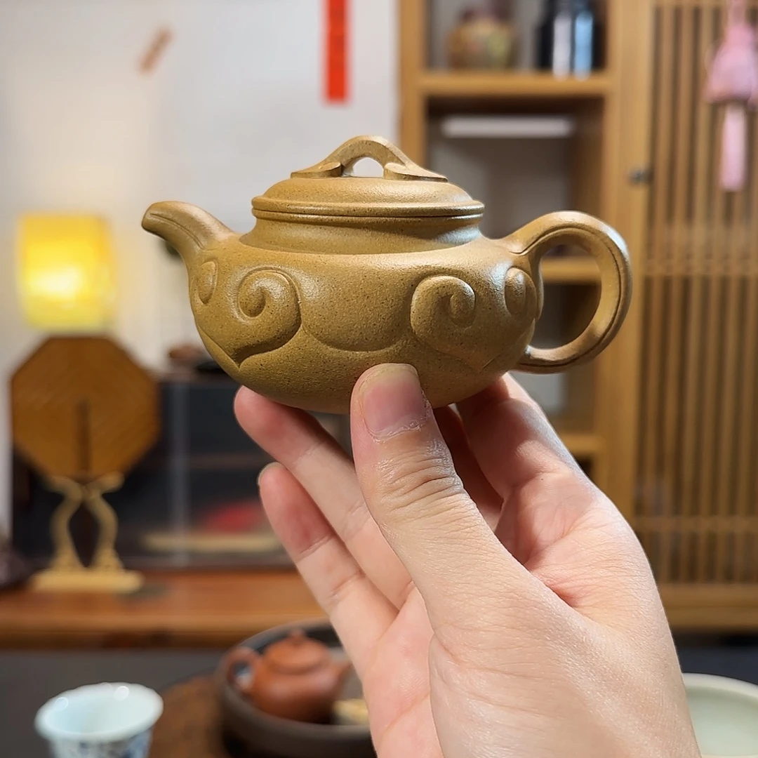 紫砂茶盘仿古如意