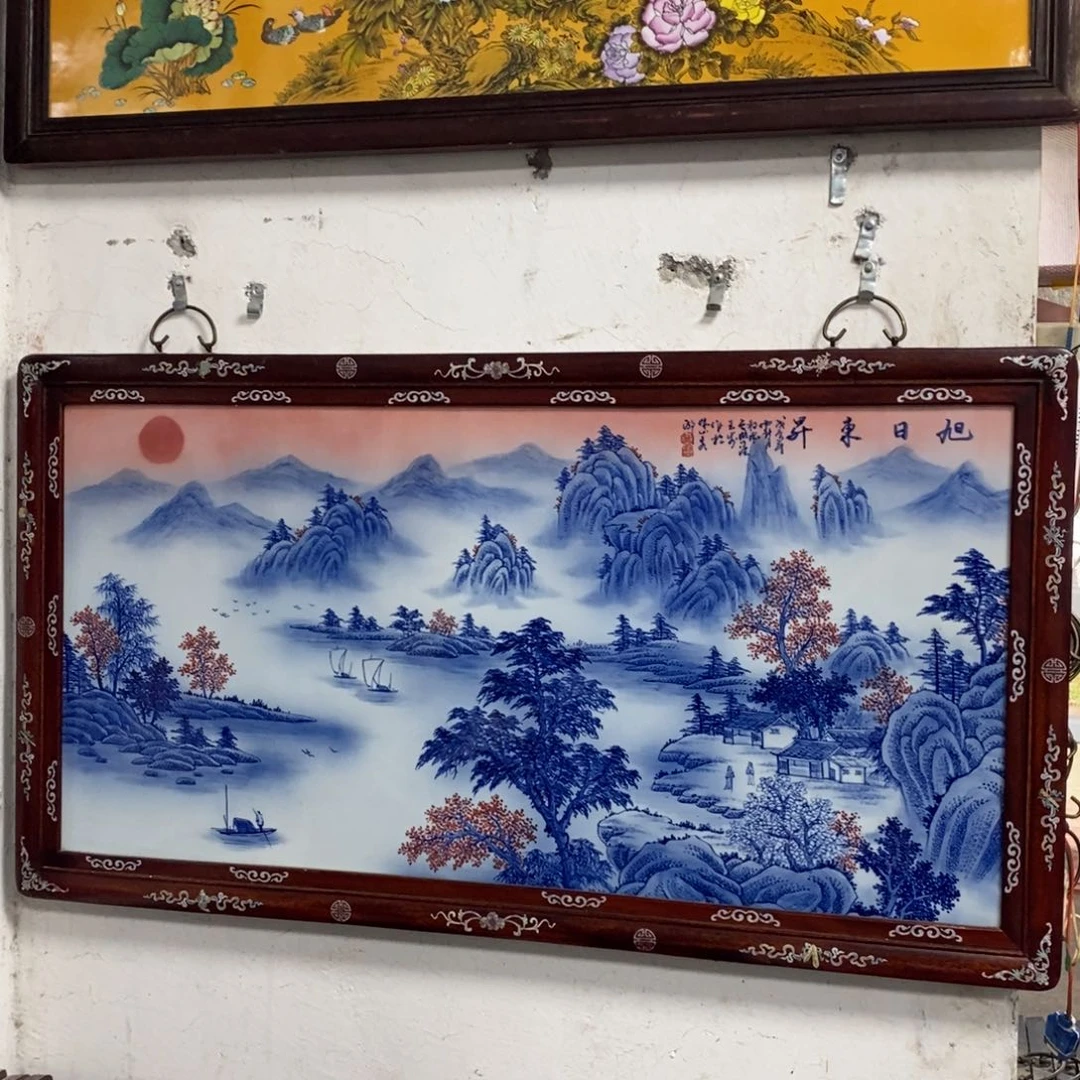 瓷片1.2*66*1景德镇瓷板画柴窑烧制