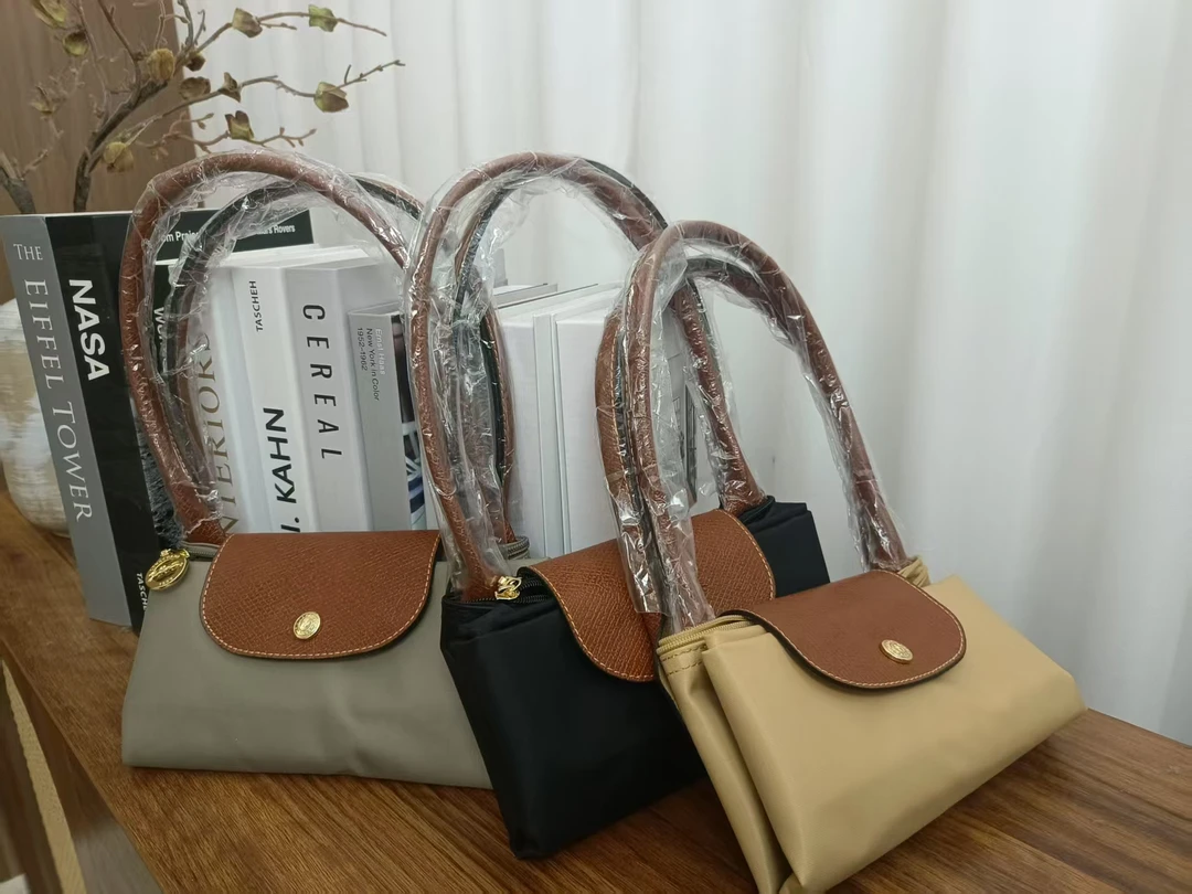 【珑】可折叠百搭时尚大容量单肩手提托特包饺子包-LX479