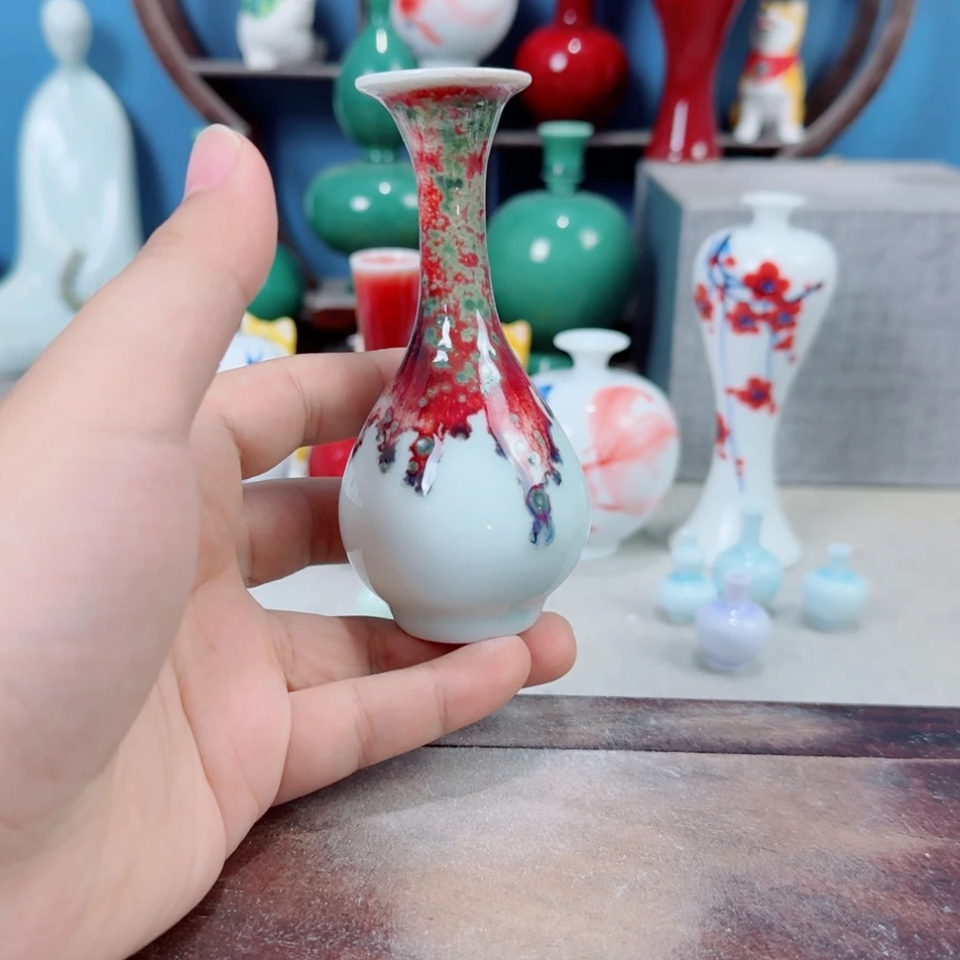 陶瓷手工小花器摆件