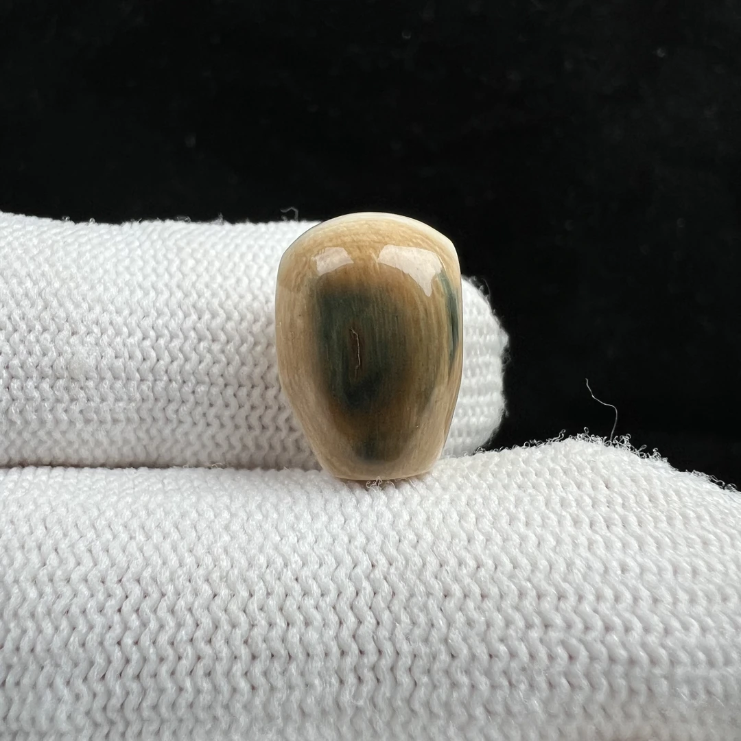 D3192天然猛犸牙 特色鲨鱼背三通10*14.5mm支持鉴定 假一罚四