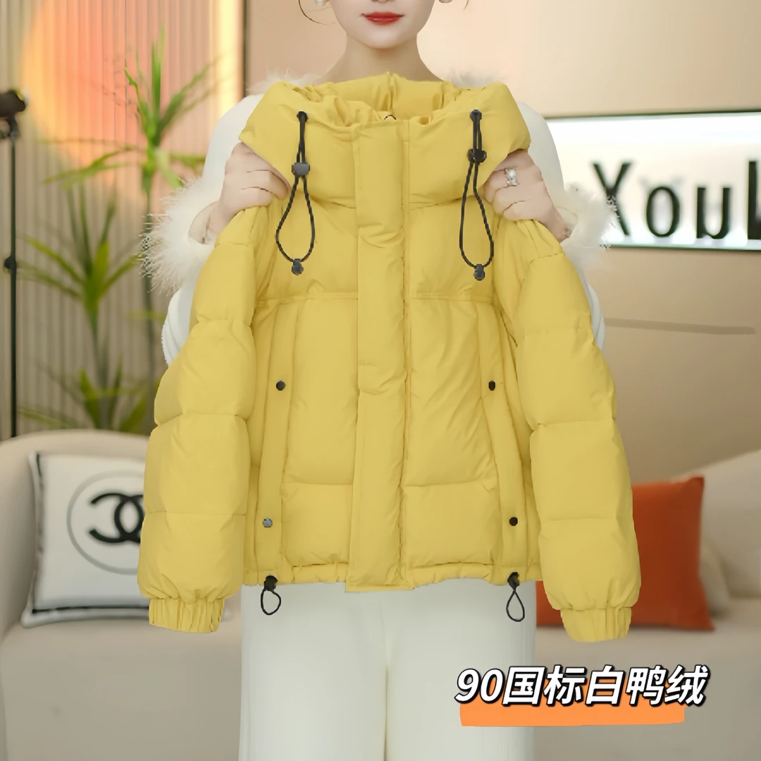 新国标白鸭绒 女童2025冬季韩版洋气撞色设计加厚羽绒服-0257