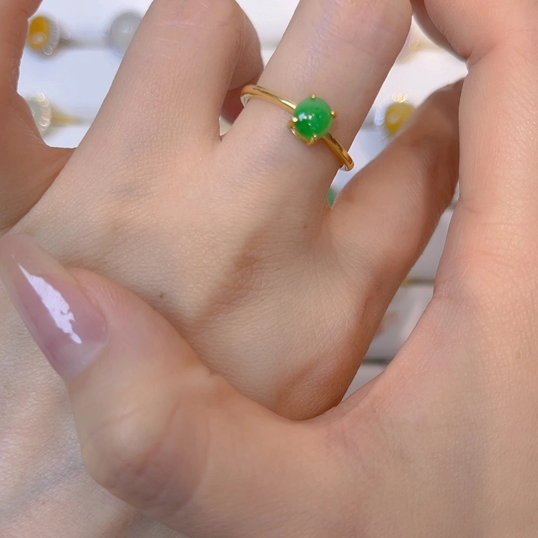 银S925镶嵌戒指翡翠