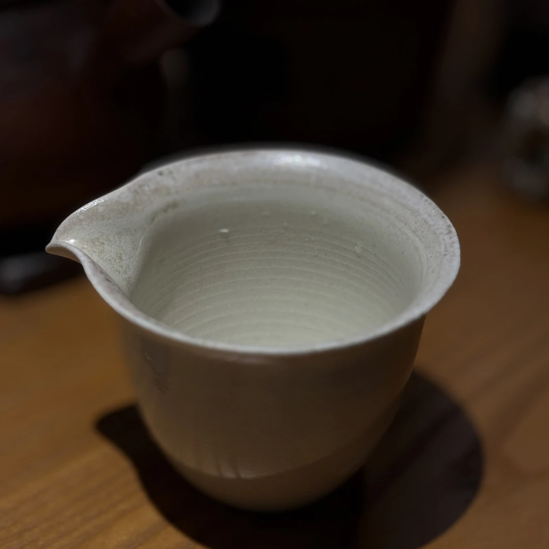 谢加阔柴烧玉白小云山公道杯