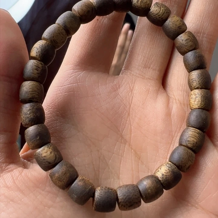 沉香木手串奇楠沉香鼓珠手串