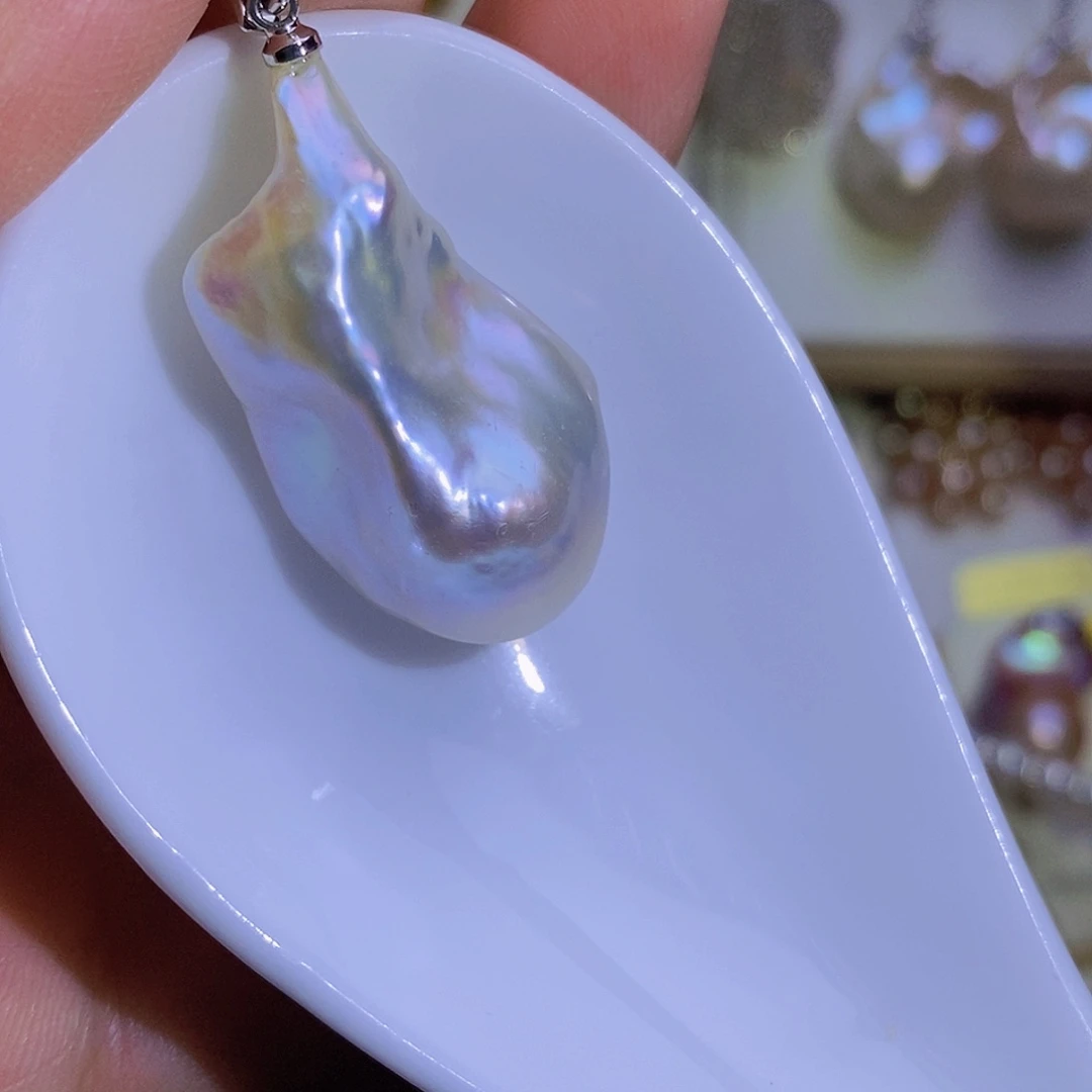 淡水珍珠银S925镶嵌淡水珍珠