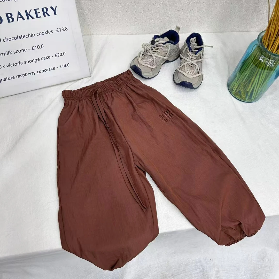 KZ-23322   咖色  防蚊裤洋气时尚薄款宽松休闲九分裤