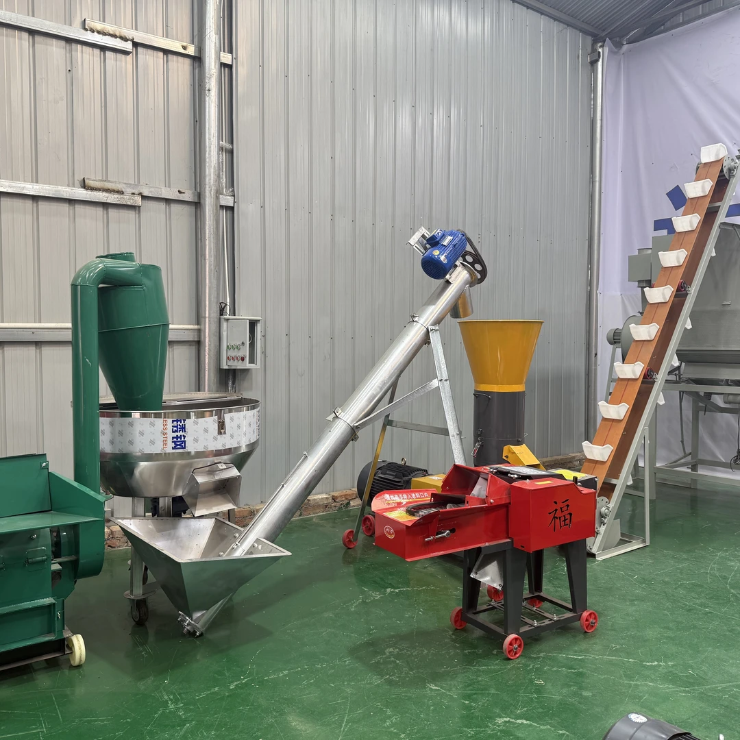 颗粒机流水线设备饲料加工厂养殖牛羊鸡鸭鹅鱼虾粉碎提升制粒冷却