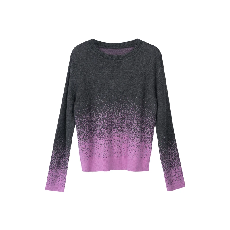【铁粉专享】她翼冬季毛衣渐变色针织衫女慵懒风CW1342354742