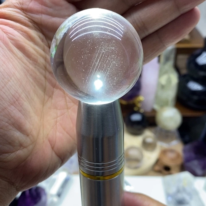 天然白水晶球摆件14