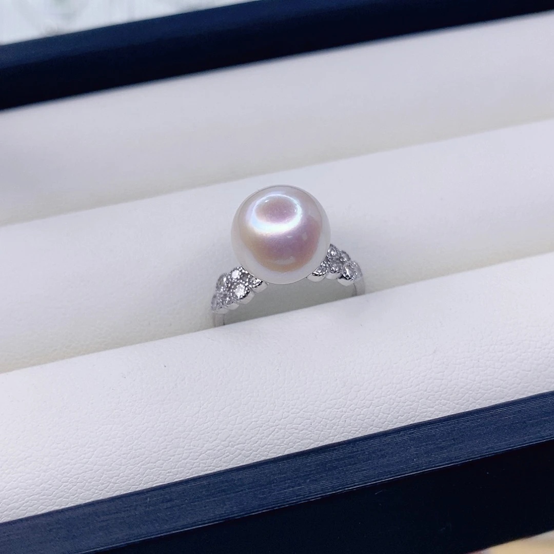 银S925镶嵌淡水珍珠戒指11➕