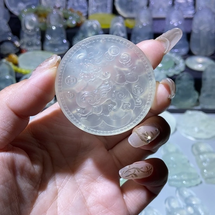 岫玉未镶嵌吊坠吊坠