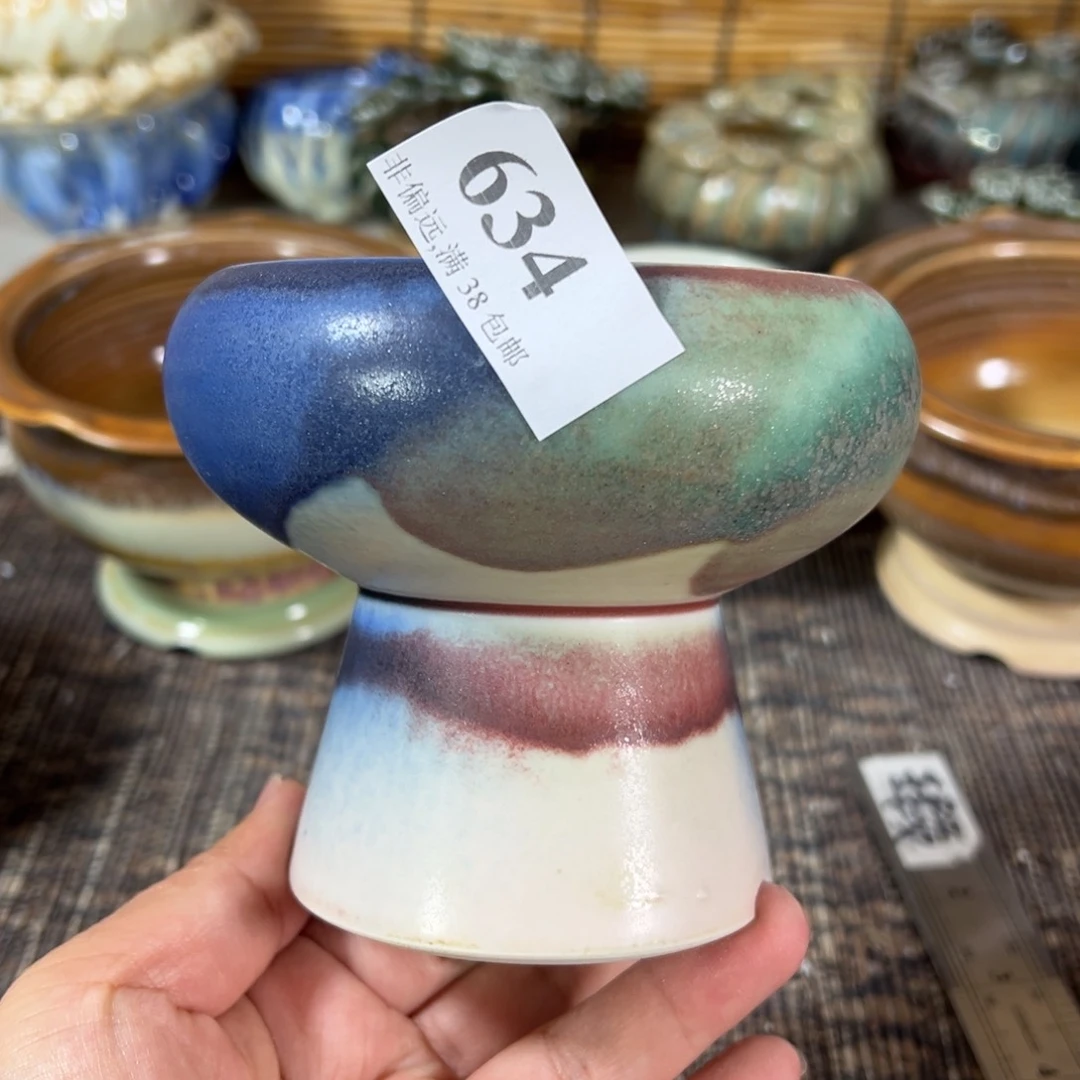 陶瓷口9高9 景德镇手工花盆