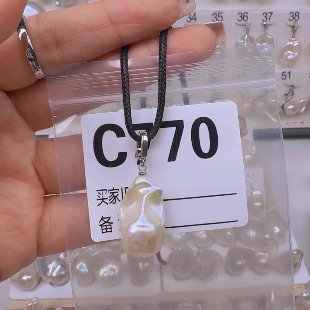 淡水珍珠银S925镶嵌颈饰