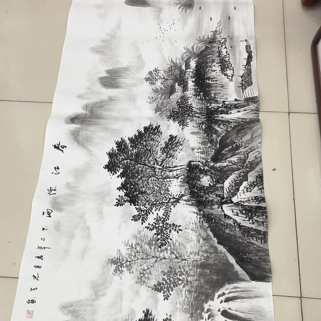 国画纯手绘山水花鸟