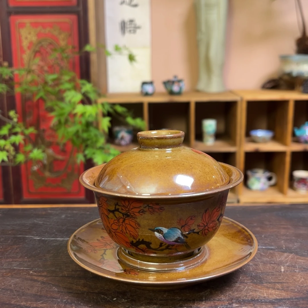 柴烧手工手绘陶瓷