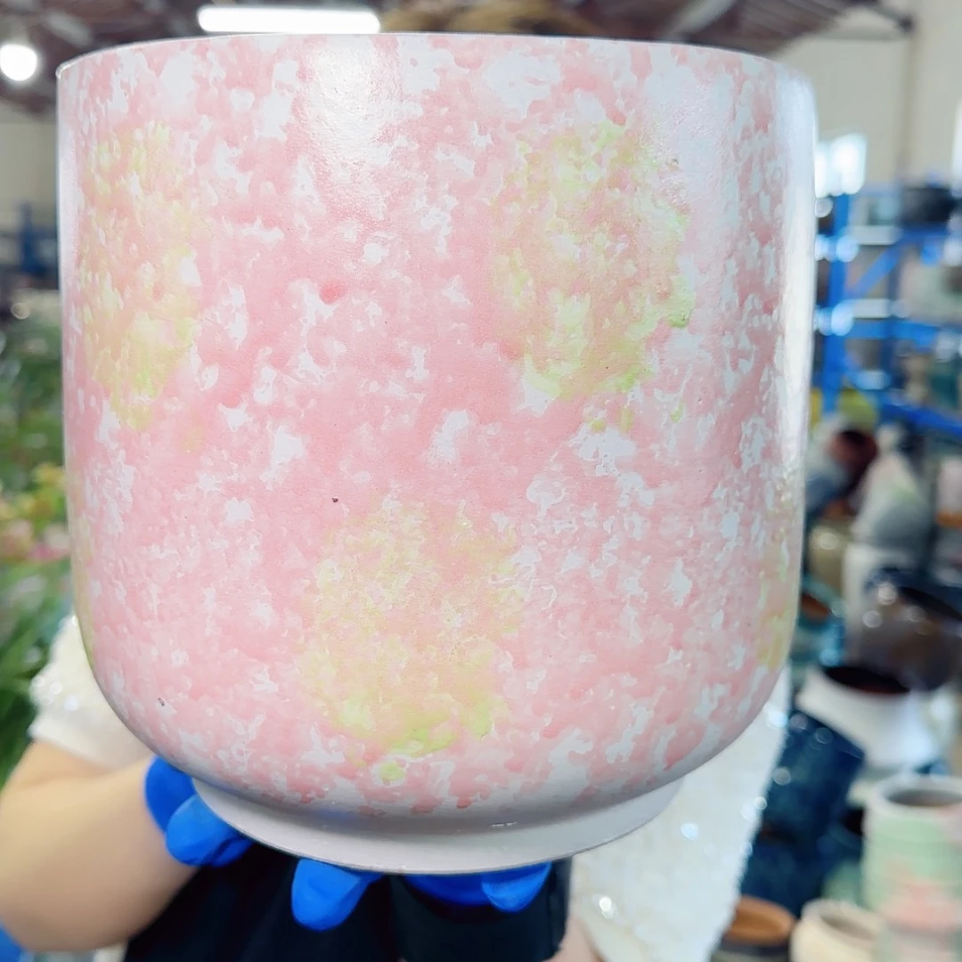 淡***然紫砂花盆高19口19