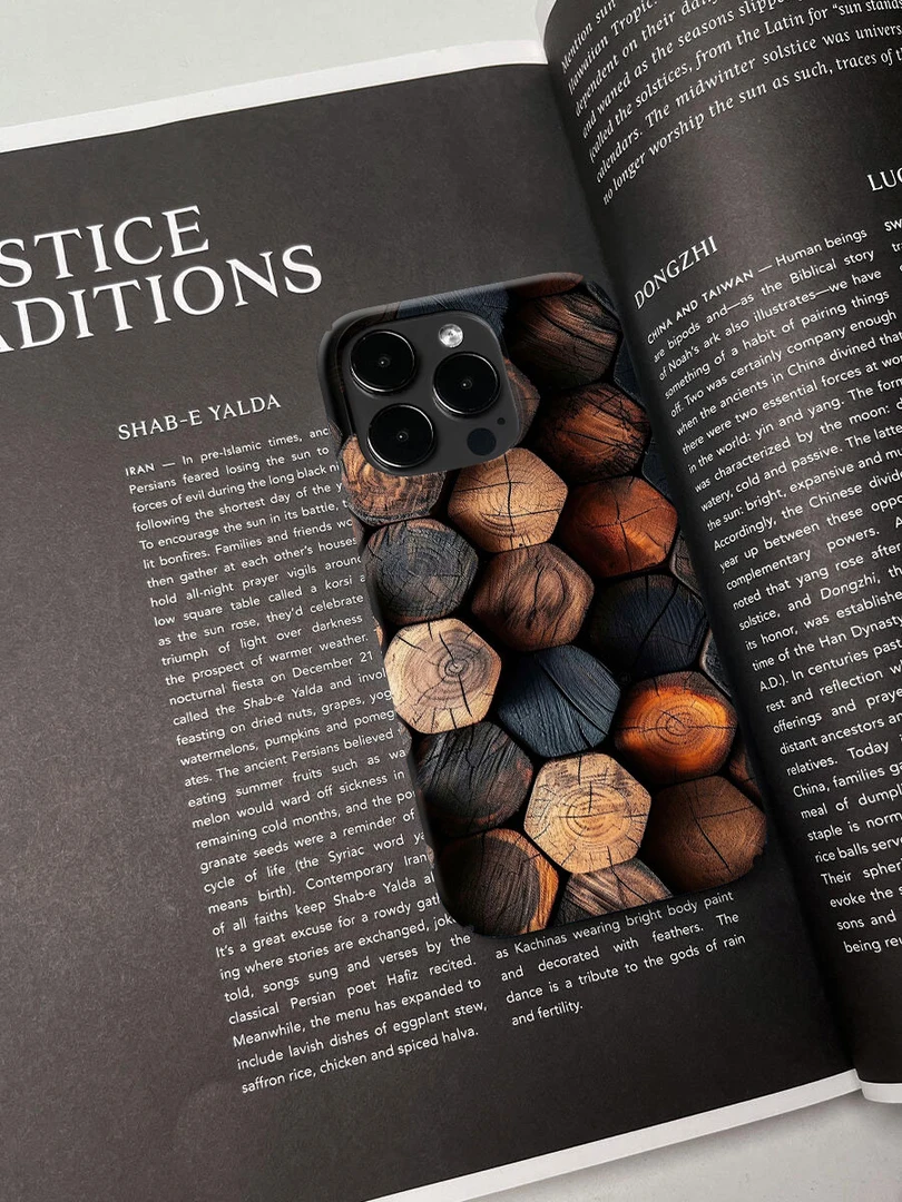 抽象木头手机壳适用于苹果16promax17华为荣耀vivo小米等