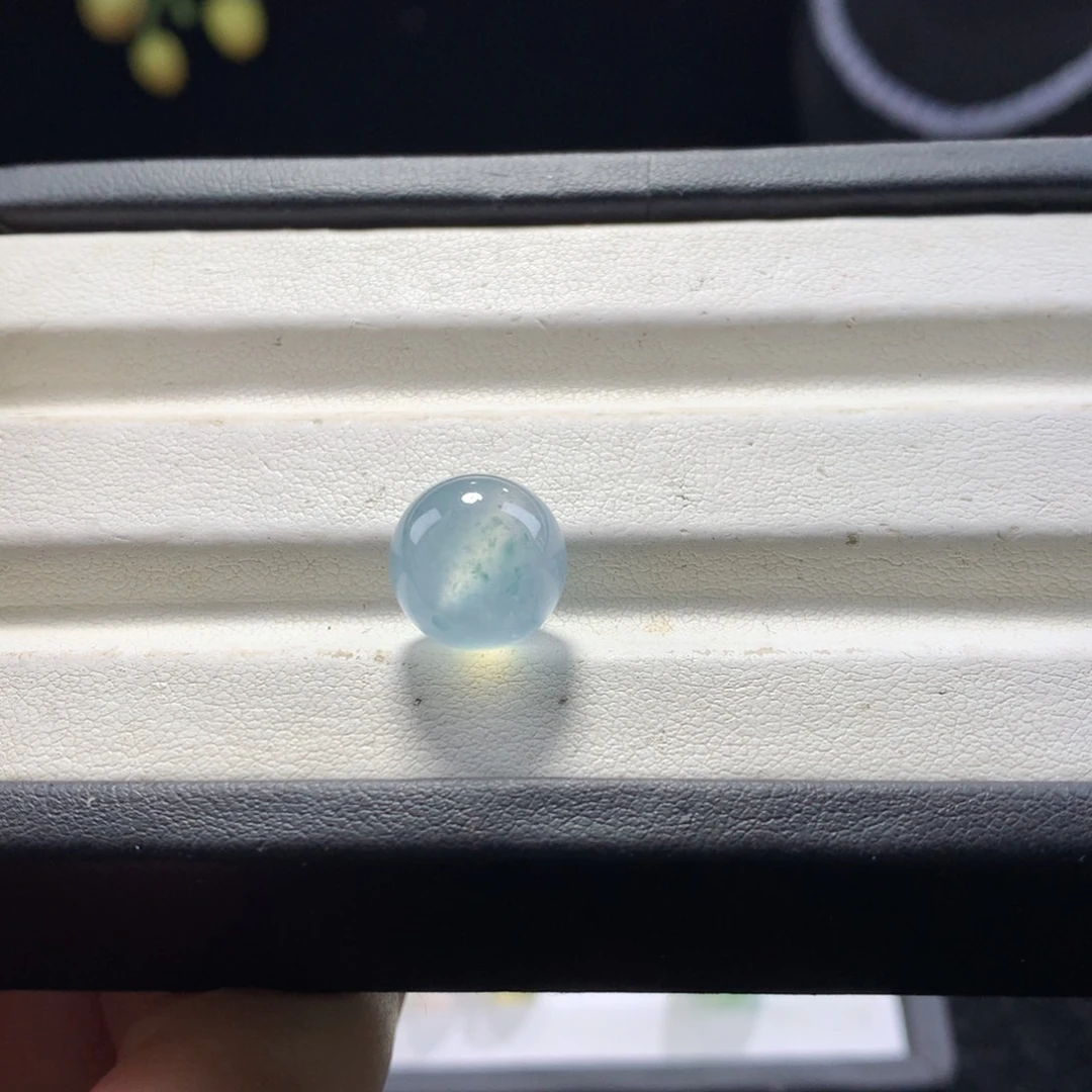 翡翠未镶嵌手串卡12高冰深海蓝飘绿