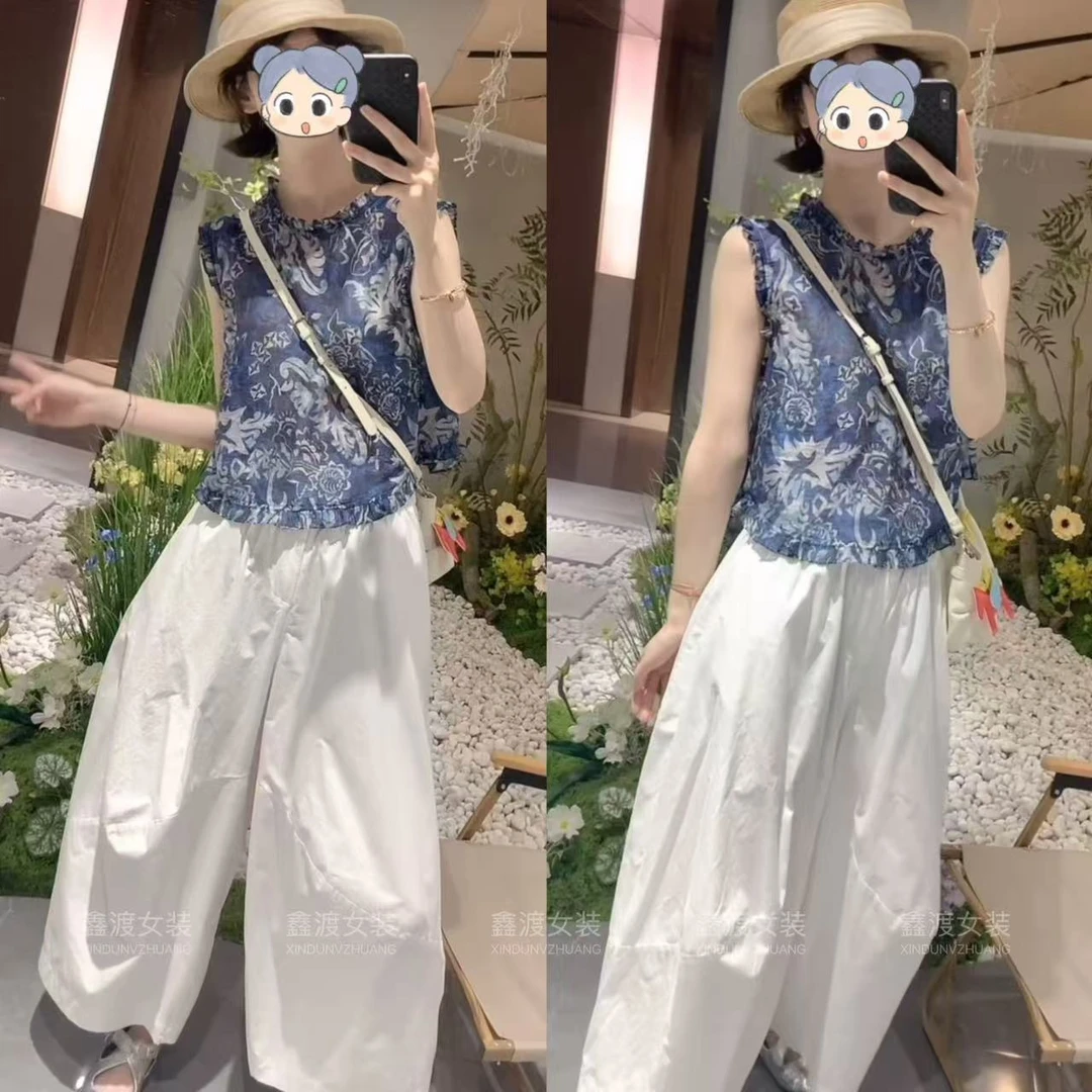 2025夏季新款时尚显瘦气质女士网红洋气两件套百搭款D9971