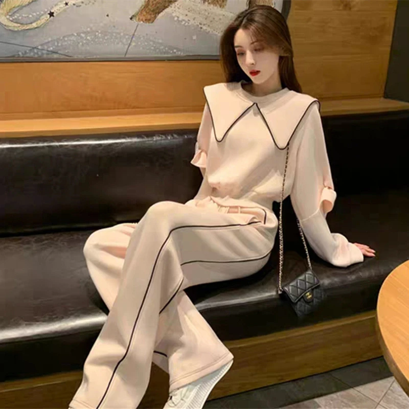设计感卫衣运动套装女春秋季韩系宽松显瘦百搭时尚洋气休闲两件套