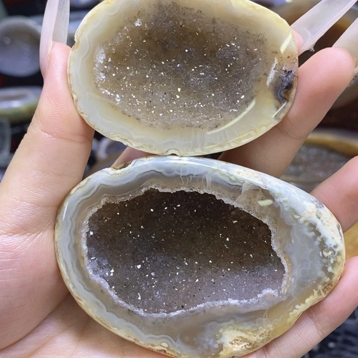 未镶嵌珠宝半成品紫晶灰晶盆