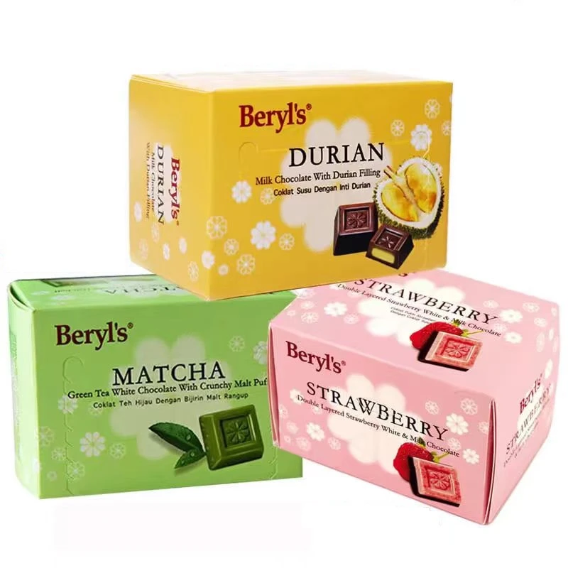 Beryls倍乐思榴莲夹心巧克力纯可可脂马来西亚进口零食60g*3盒