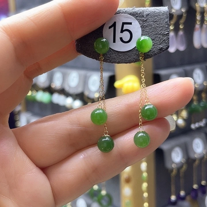 和田玉18K金镶嵌颈饰