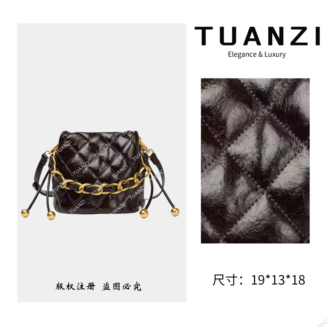 TUANZI『高端玩家』秋冬新款小众设计腋下包 BF-66609-咖啡色