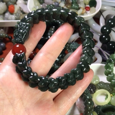 未镶嵌手链和田玉（糖玉）嚣**神