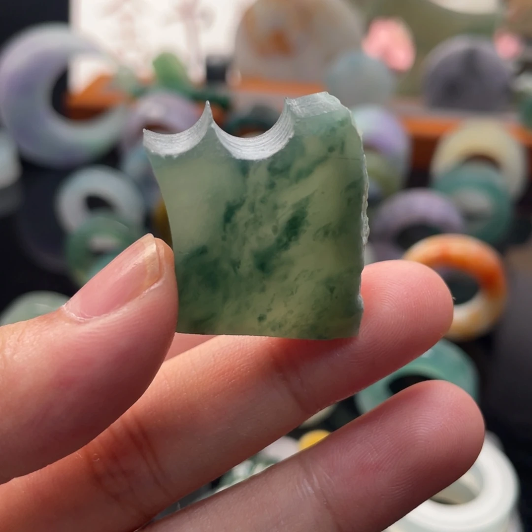定制翡翠未镶嵌  冰晴水飘绿