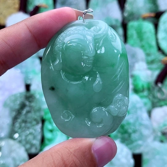 翡翠未镶嵌吊坠(不含链)