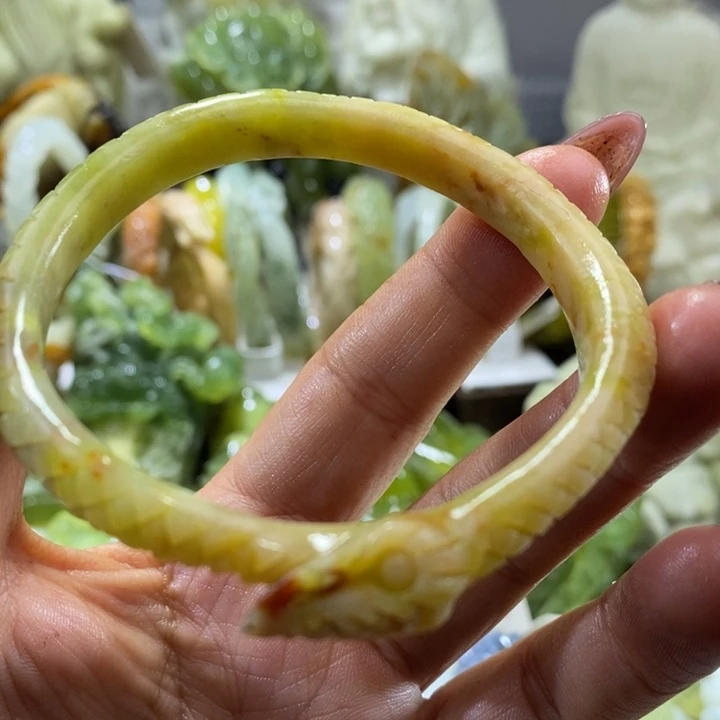 岫玉未镶嵌岫玉手镯56