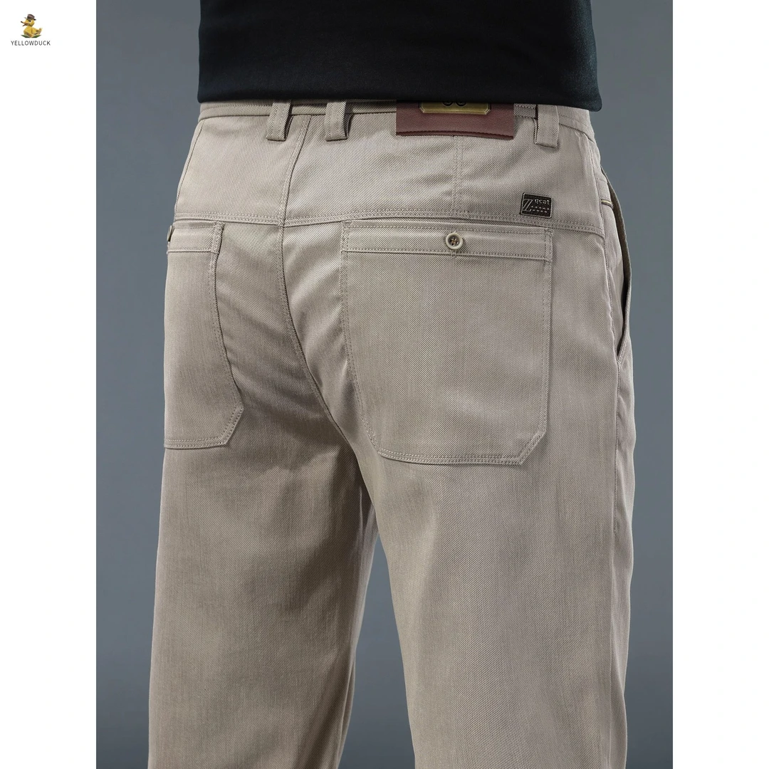 轻奢时尚款夏季休闲裤男宽松直筒舒适百搭抗皱免烫弹力轻商务长裤