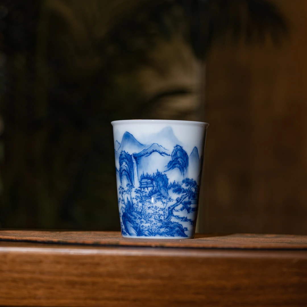 【瓷见如故】画堂春 山水大可乐杯（htc152）