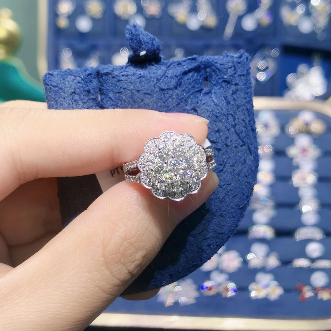 【闪购商品】铂Pt900镶嵌戒指/指环钻石