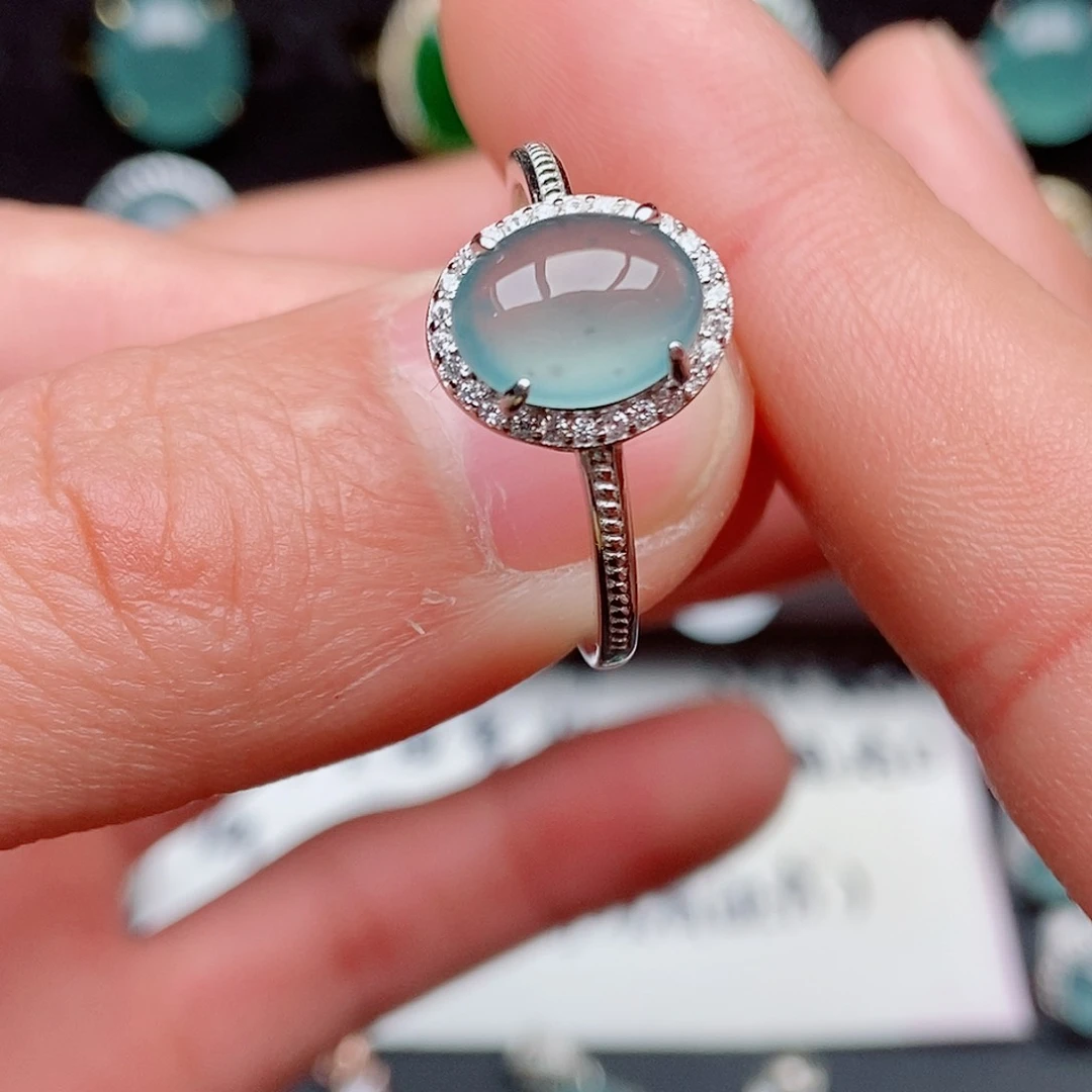 翡翠戒指银S925镶嵌851455862