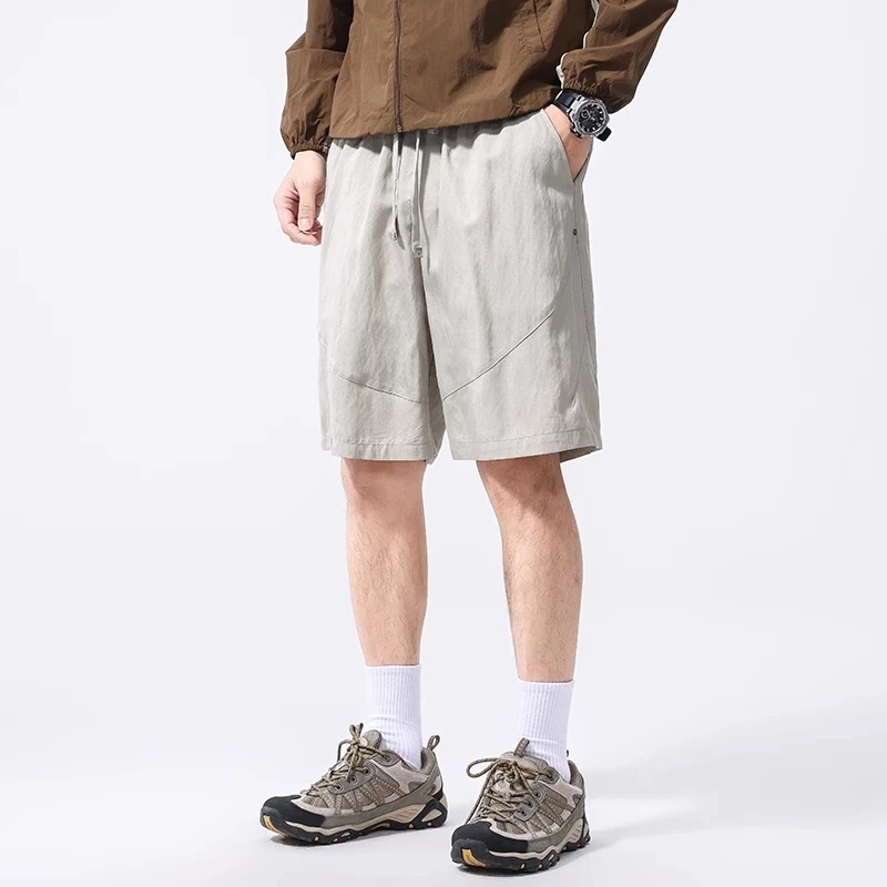 MR.MUDI/穆迪先生亚麻天丝莱赛尔休闲短裤男2025新款夏季五分裤子