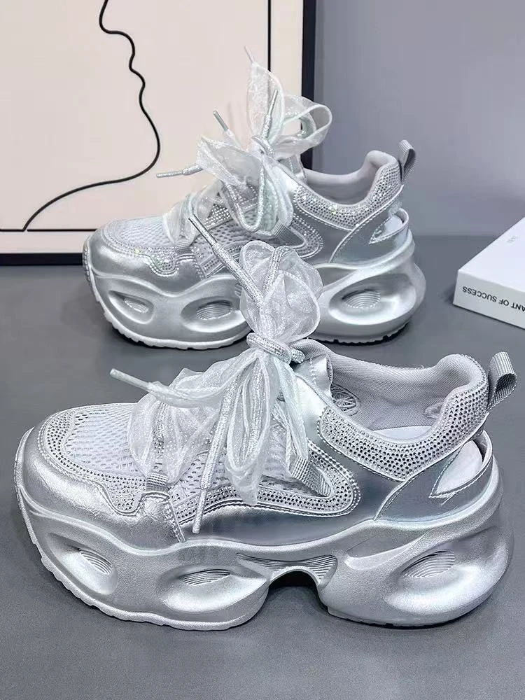 9138 夏季女士厚底闪钻老爹鞋-HM