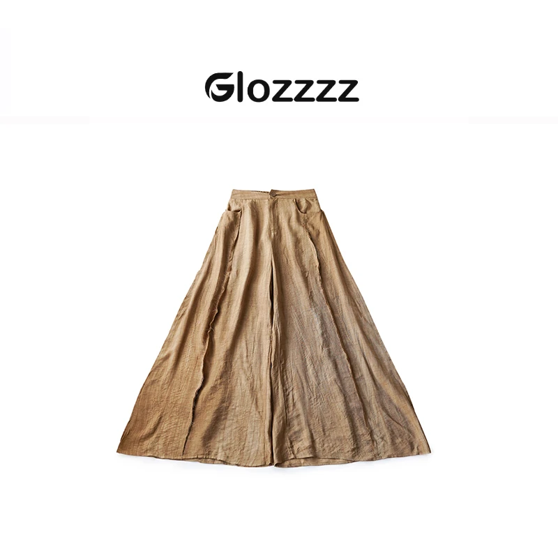 【Glozzzz】沙画 扎染天丝面料夏季凉感扩版宽松阔腿休闲裤L K42